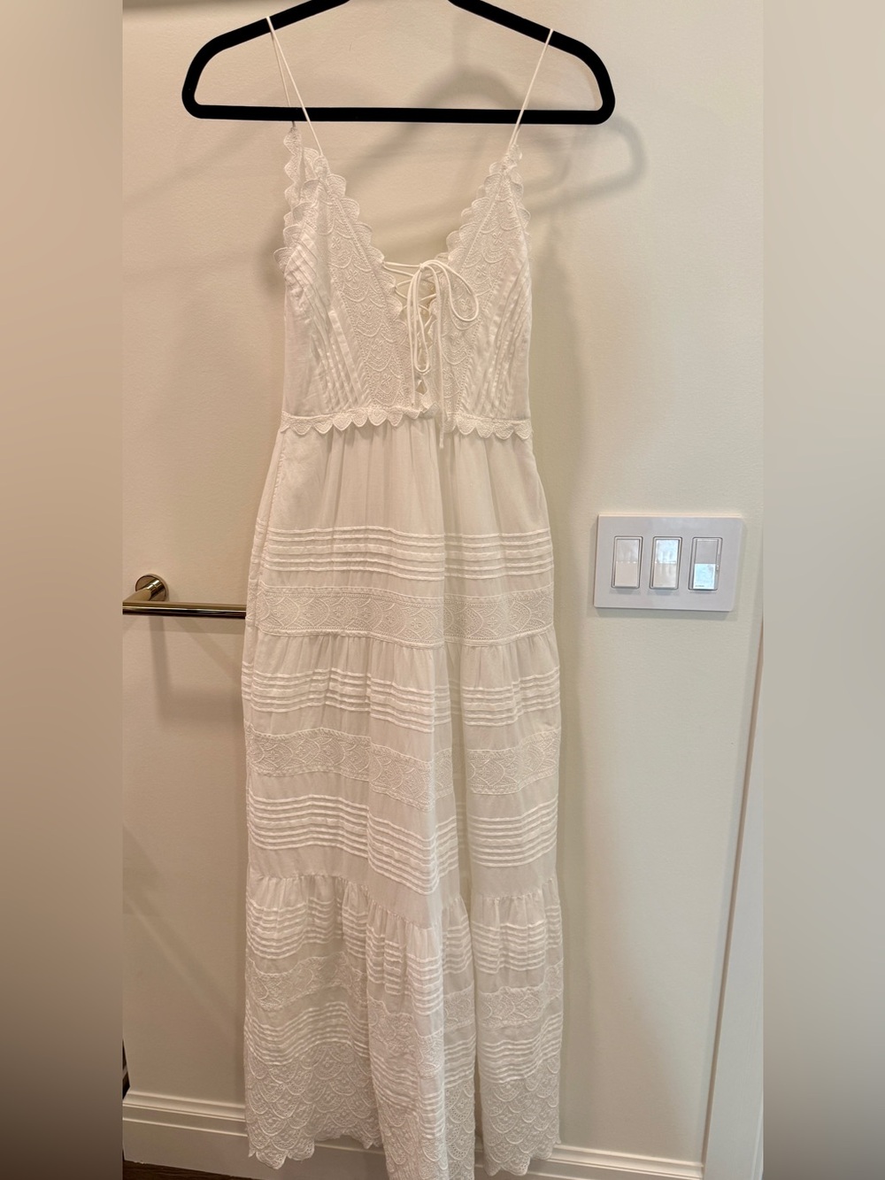 LoveShackFancy White Lace Maxi Dress
